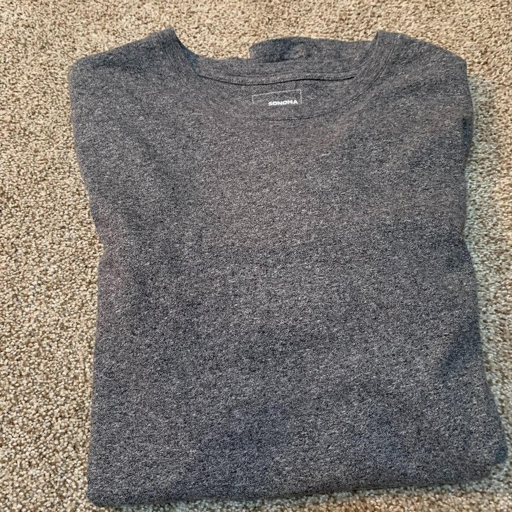 MENS SONOMA GREY SHORT SLEEVE TEE SHIRT  SIZE XLT  #409